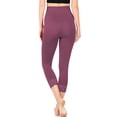 thumbnail image 3 of Womens Soft Nylon Lace Trim Capri Leggings, 3 of 3