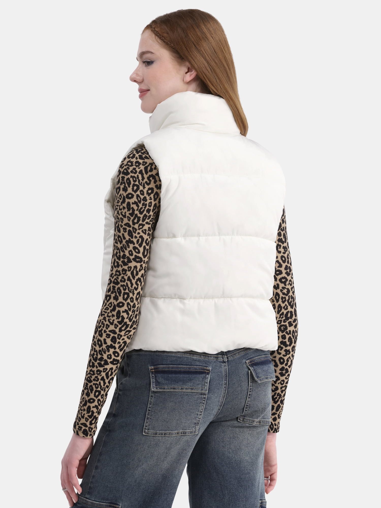 No Boundaries Quilted Puffer Vest, Women's XXS-XXL