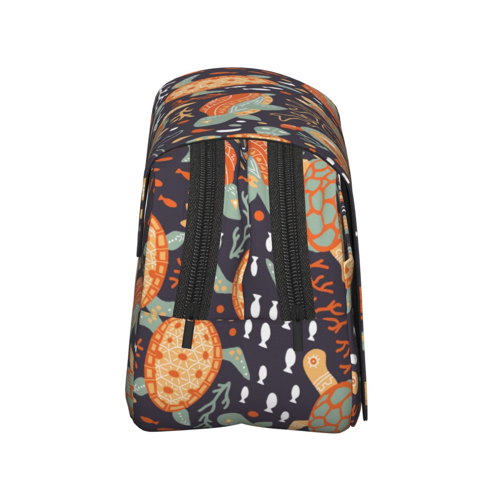 Rateoe Turtles and Sea Plants Pattern Double Clamshell Pen Case, Storage Organizer with Two Zipper Compartments– Holds Up to 50 Pencils & Pens