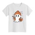 thumbnail image 5 of xaweyi Girls Halloween T Shirt Cute Ghost Graphic Short Sleeve Crew Neck Kids Holiday Wear,Sizes 12-13 Years, 5 of 5