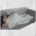 thumbnail image 6 of Tribal Soft Flannel Fleece Throw Blanket, Direction Pointers Symbolic Culture Illustration of Bohemian Vibes, Cozy Plush for Indoor and Outdoor Use, 60" x 80", Charcoal Grey and White, by Ambesonne, 6 of 6