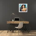thumbnail image 3 of Atelier B Art Studio 26x26 White Modern Wood Framed Museum Art Print Titled - Femme Fatale Portrait with Paint Splash, 3 of 4
