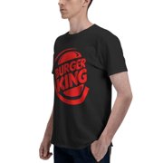 Burger King Logo MenS Basic Short Sleeve T-Shirt Fad Black Large