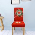 thumbnail image 2 of HUGFEGWE Christmas Dining Chair Covers Set of 6, Stretch Removable Chair Protector Cover with Flowers and Red Berries Washable Kitchen Chair Cover for Dining Room, Hotel (6pcs) CJ25311-1552, 2 of 7