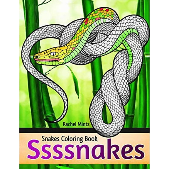 Pre-Owned Ssssnakes - Snakes Coloring Book: Decorative Reptiles, Threatening Hooded Cobras - For Adults & Teens Paperback