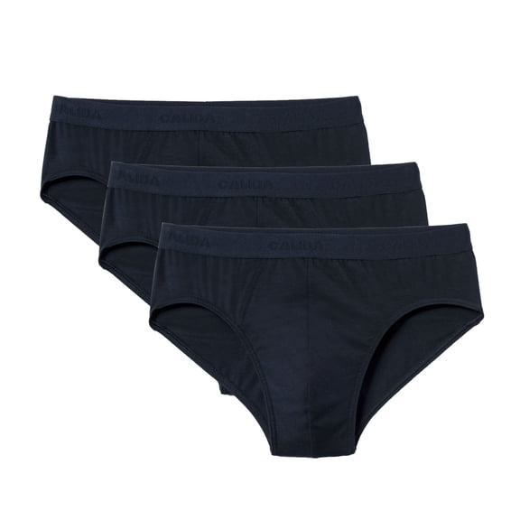 Men's Calida 22441 Natural Benefit Cotton Stretch Briefs - 3 Pack (Dark Sapphire L)