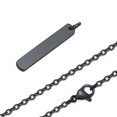 thumbnail image 1 of Vnox-Collar de barra personalizado para hombre, colgante de barra Vertical delgada gruesa de acero inoxidable mate, cadena cubana con inicial de LETRA DE A-Z, 1 of 4