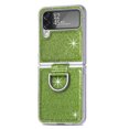 thumbnail image 4 of Allytechgroup Glitter Bling Case for Samsung Galaxy Z Flip 4, Ring Holder Slim Fit Soft TPU Anti-Scratch Bumper Shockproof Luxury Phone Case for Girls Women, Green, 4 of 8