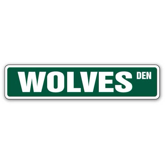 WOLVES Street Sign Decal wolf collectible decor howl Decals | Indoor/Outdoor | 9" Wide