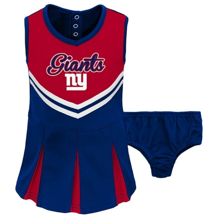 Infant Red/Royal New York Giants Cheerleader Dress & Bloomers Set
