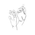 thumbnail image 2 of Scarvey, Emma 15x18 Black Ornate Wood Framed with Double Matting Museum Art Print Titled - Hand Gestures I, 2 of 4