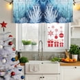 thumbnail image 5 of Coastal Coral Blue Curtain Valances for Windows, Kitchen Valance Window Treatments Panel 2 Pack, Summer Watercolor Sea Plant Rod Pocket Short Curtains for Bathroom Bedroom 42 x 12 Inch, 5 of 8