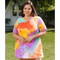 thumbnail image 3 of CASSIE LIZ Womens Plus Size Tops 2X Summer Tie Dye Shirts Colorful Round Neck Fashion Short Sleeve Tee Loose Fit Tunics Spring Oversized Blouses Casual Pullovers 2XL 18W 20W, 3 of 7