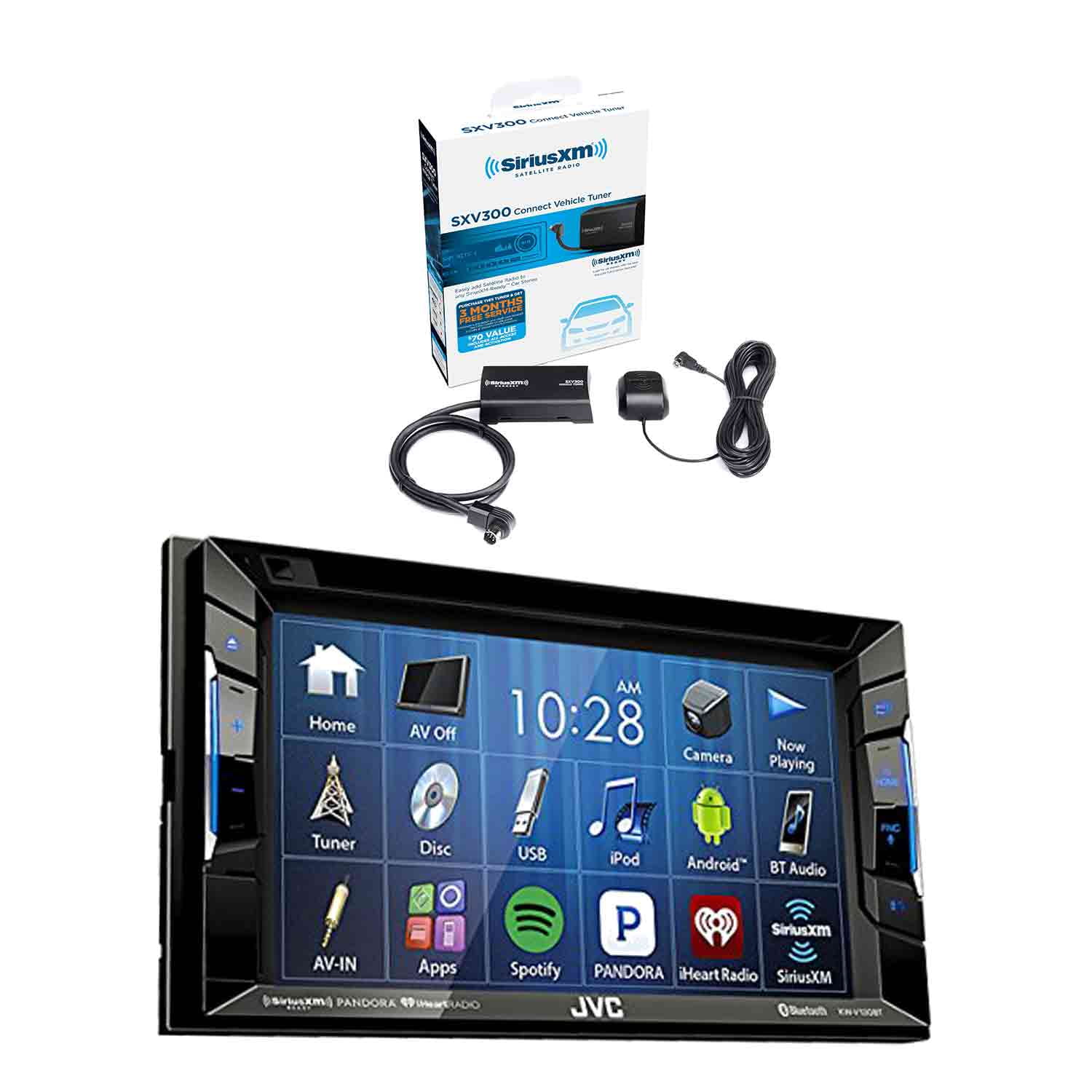 JVC KWV330BT 6.8" Double DIN Bluetooth InDash DVD/CD/AM/FM/Digital