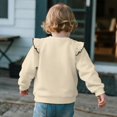 thumbnail image 5 of Garronmavis Corgi Long Sleeve Sweatshirt Loose Cat Girls Pullover Crewneck Sweatshirt Versatile Ruffle Long Sleeve Girl Top Comfortable Casual Pullover Tops for Girls 5-6 Years Old, 5 of 7
