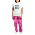 thumbnail image 4 of CafePress - Blue Honeymoon Vegas Women's Light Pajamas - Women's Short Sleeve Print T-Shirt and Pants Light Cotton Pajama Set, 4 of 7