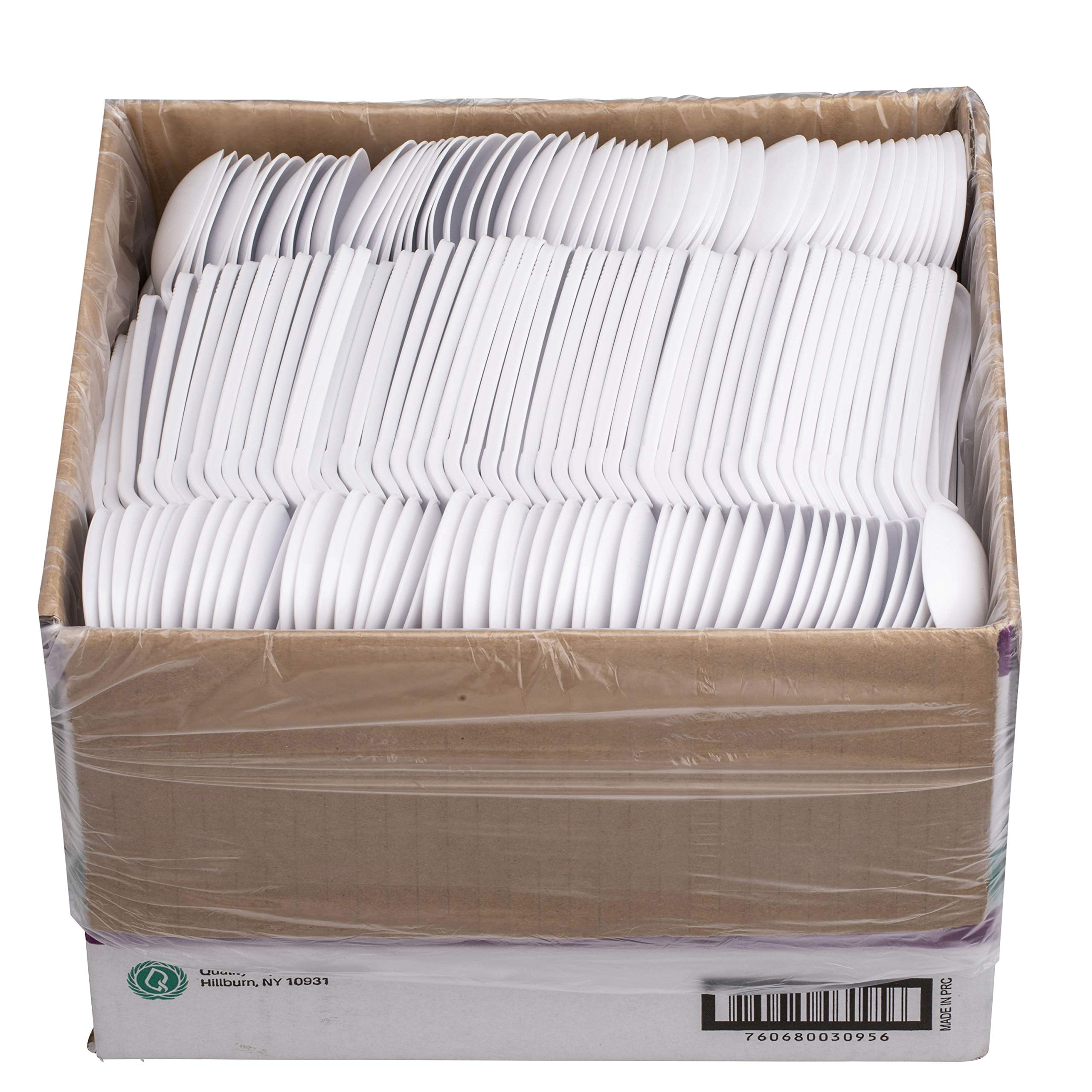 500 Count Diplastible Heavyweight Disposable White Plastic Cutlery Spoons