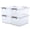 Clear White-4 PCS-17 QT, variant on 32 Qt Plastic Storage Bins With Latching Lids Stackable Containers For Organizing Large Clear Box Garage  Closet Kitchen 4 Packs