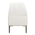 thumbnail image 3 of Pangea Home Ili Storage Bench Boucle White, 3 of 4