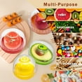 thumbnail image 6 of 4Pcs Plastic Storage Bins with Lids, Refrigerator Vegetable Crisper Makes Food Stays Fresh Longer, BPA Free & Reusable, Ideal Avocado Lemon Tomato and Onion Keeper/Saver/Holder, Multicolor, 6 of 6