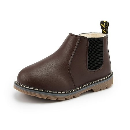 

Kids Girls Zipper Fleece Warm Boots Waterproof Short Ankle Shoe Autumn Winter