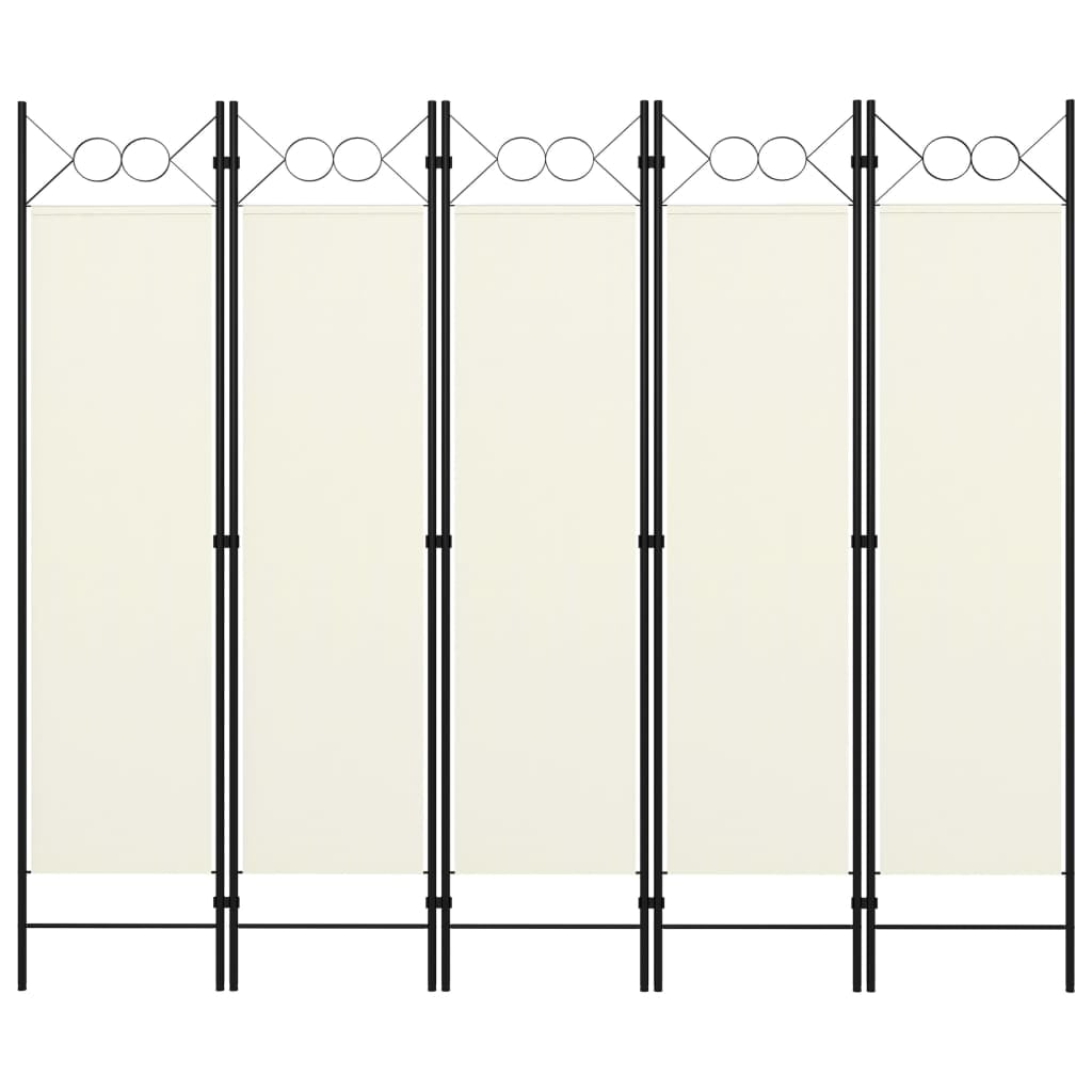 vidaXL 4-Panel Black Freestanding Folding Room Divider 63"x70.9"