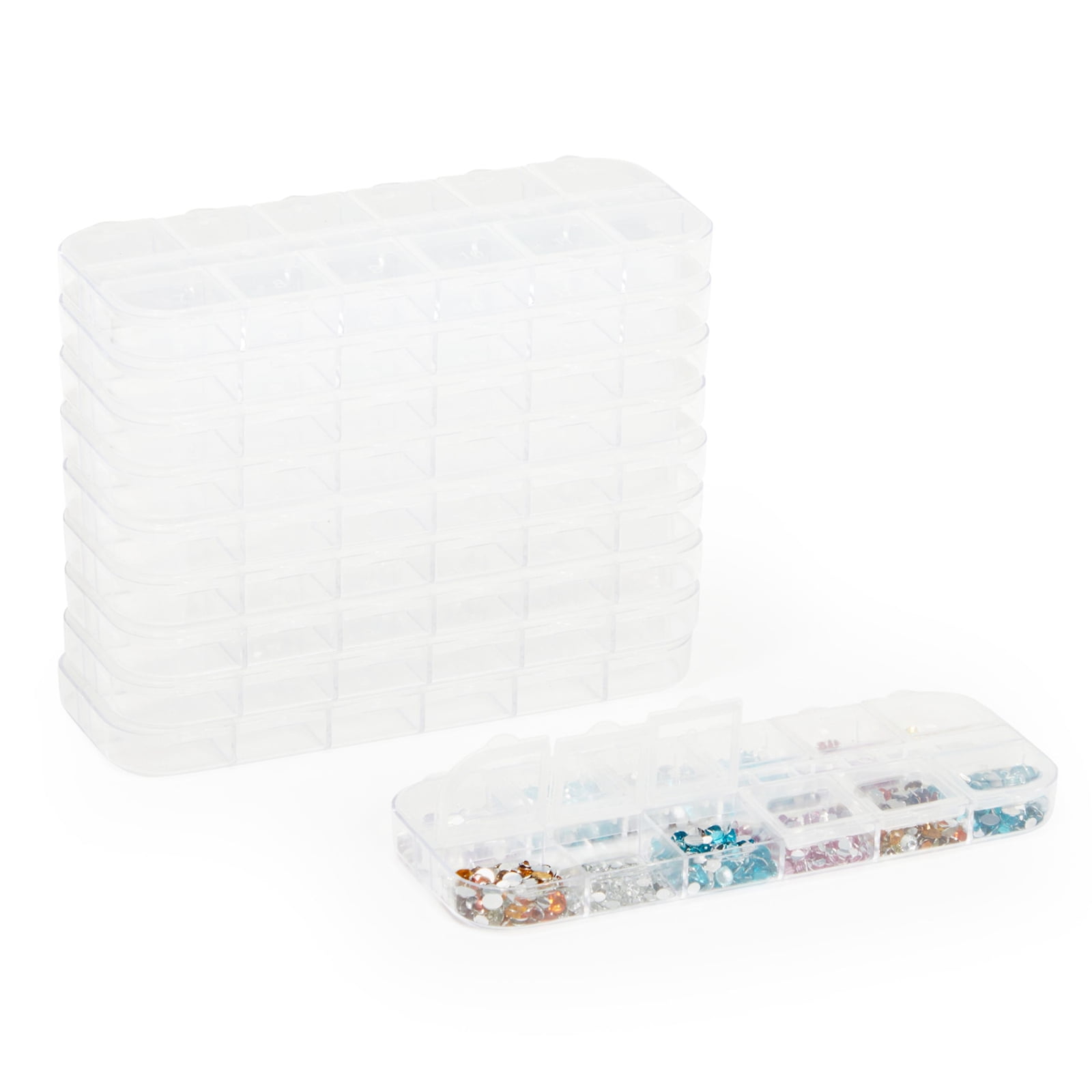 1-5 Pack Clear Plastic Storage Organiser 36 Cell Compartment Craft Bead Nuts Box 