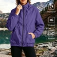 thumbnail image 2 of NominalSnug Rain Jackets for Women Lightweight Waterproof Zip Up Hoodies Hiking Outdoor Windbreaker Raincoats with Pockets, 2 of 8