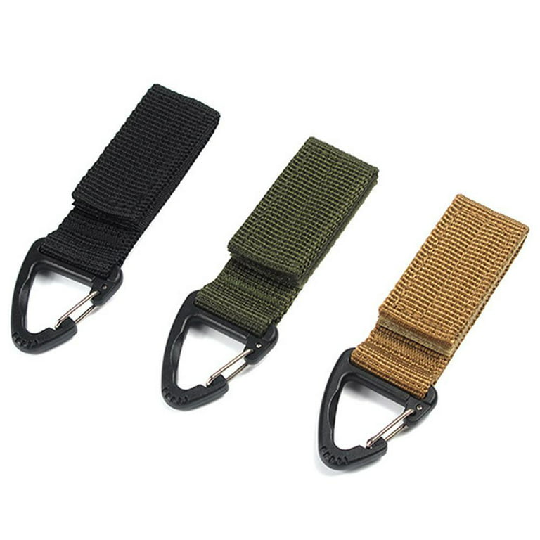 Tactical Gloves Hooks Nylon Gloves Webbing Belt Safety Clip Climbing Rope  Camping Hanging Buckle Military Molle D-Ring Carabiner
