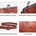 thumbnail image 4 of 2026 New Elegant Waterproof Women Leather Kiss-Lock Tote Handbag, Vintage Crossbody Purse for Daily Use, Work, Travel and Casual Outings, 4 of 7