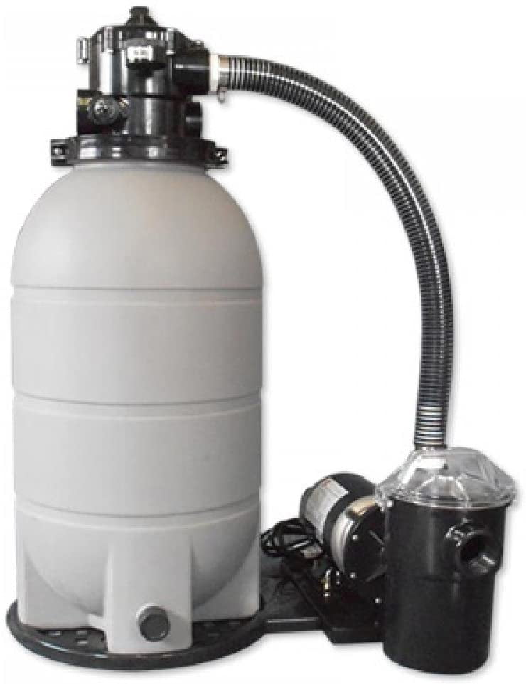 110 lb Sand Capacity 16" Above Ground Sand Filter System with 3/4 HP Pump 