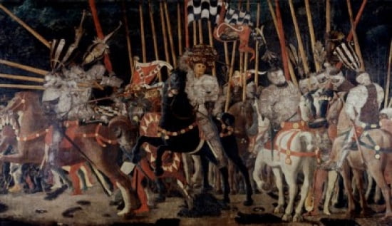 Battle of San Romano The Counterattack of Michelotto da Cotignola ca 1455 Paolo Uccello (Paolo di Dono)(1397-1475 Italian) Tempera on wood panel Musee du Louvre Paris Canvas Art - Paolo Uccello (18 x