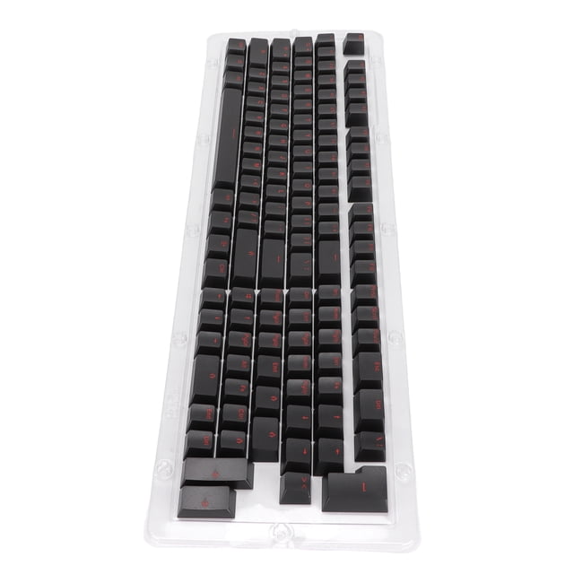 Two Colors Injection Keyboard Keycaps, OEM Keyboard Keycaps Wear Ergonomic Design for 78/82/84/87 Keys Keyboard for 61/64/68/71 Keys Keyboard Orange Red Black Letters,Black Red