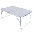 thumbnail image 3 of Mesa plegable portátil de aluminio resistente para picnic, barbacoa y jardín. Plata, 3 of 9