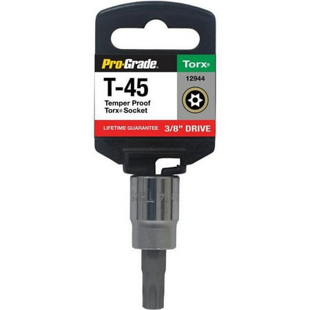 UPC: 0035794129408 | Pro-Grade 12944 0.37 in. Drive x T45 Tamper Proof Torx Socket