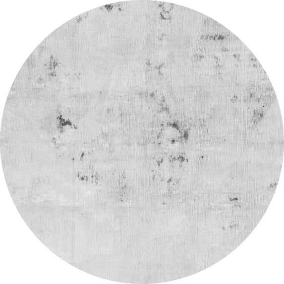 Ahgly Company Indoor Round Abstract Gray Modern Area Rugs, 5' Round