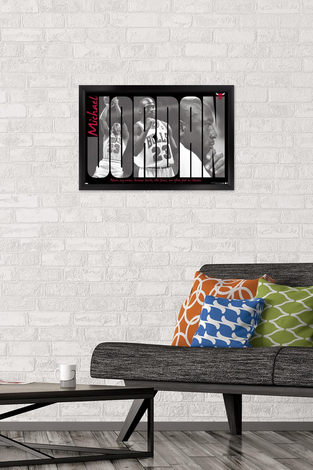 Michael Jordan - Never Say Never Wall Poster, 14.725" x 22.375" Framed