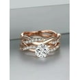thumbnail image 2 of 2Ct Round Cut Lab-Created Diamond Wedding Bridal Ring Set 14k Rose Gold Plated 925 Sterling Silver, 2 of 3
