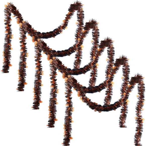 5pcsHalloween Tinsel Garlands, Shiny Halloween Hanging Decor for Halloween Party Holiday Decor