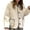 Beige XXL, variant on Women Autumn Winter Coat Single-breasted Solid Color Loose Patch Pockets Thermal Thick Long Sleeves Cardigan Daily Wear Jacket