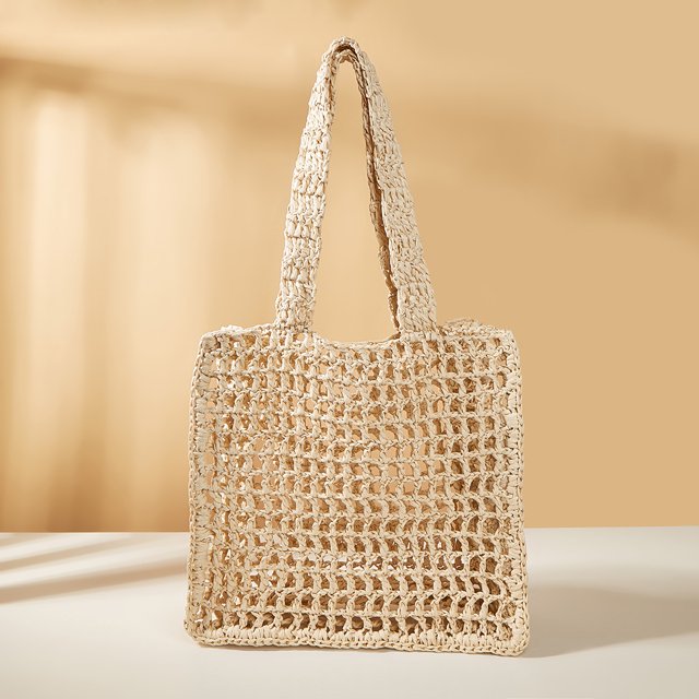Bolso De Hombro Bolso de playa de verano de vacaciones de playa huecas casuales Portátiles para vacaciones junto al mar