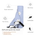 thumbnail image 3 of YFYANG Adult Microfiber Portable Travel Towel, Vintage Daisy Floral Quick Dry Towel with Hiking Buckle PVC Pouch, 16" x 31.5", 3 of 6