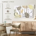 thumbnail image 5 of Elephant Stock Minimalist Cats Wall Art - Horizontal Multi Panel Canvas - Living Room Wall Decor - Animal Multi Panel - White And Beige Decor - 33" x 20", 5 of 8