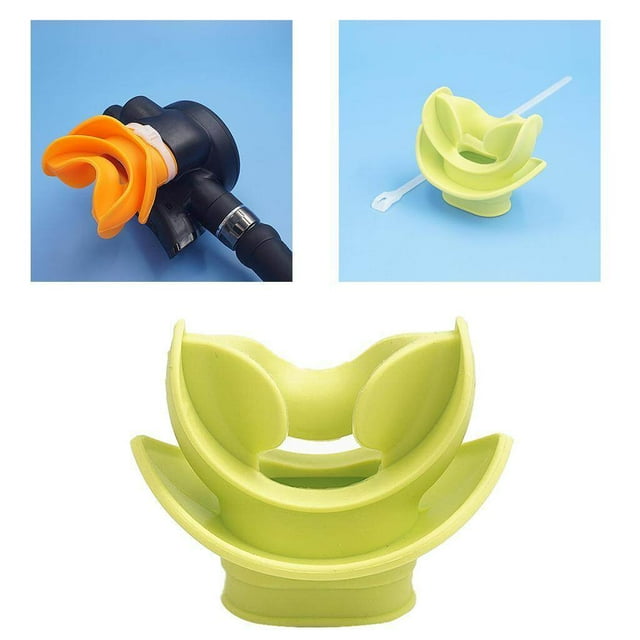 Embout Buccal pour Régulateurs de Plongée sous-Marine Embout Buccal Respirateur Embout en Silicone & Tubas Vert