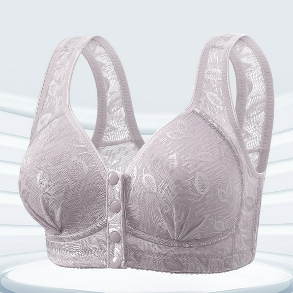 Seamless Wireless Push - Up Bra with Pendant for Middle - Aged Women - Blended Material, Alluring Back