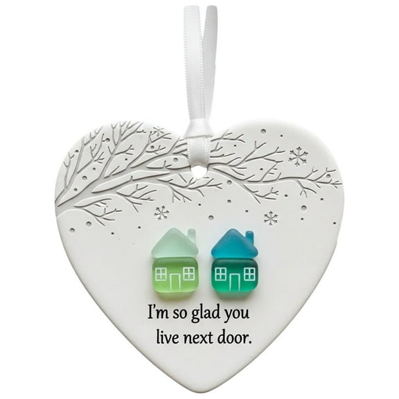 ZLBDYG Personalizable Friendship Heart 2D Acrylic Ornament Collection - Christmas Tree Decor Souvenir for Best Friends, Engravable Keepsake for Holiday Gift Exchange