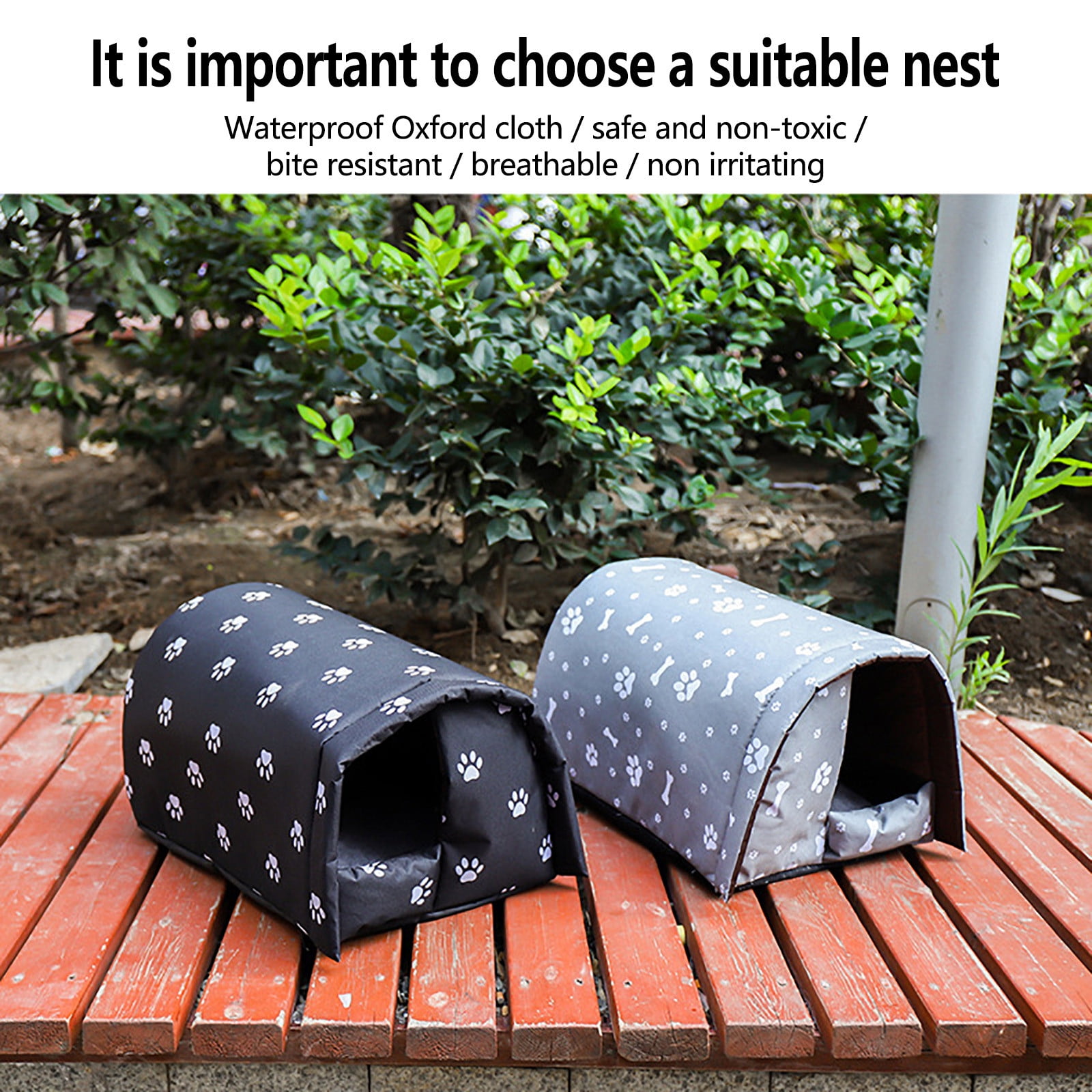 2025 New Outdoor Feral Cat Shelter - Cat Houses for Outdoor Cats Winter Insulated Waterproof, Cat House Thickened Weatherproof Foldable, Stray Cats Shelter, Clearance Limited Time Offer