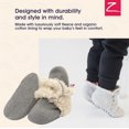 thumbnail image 4 of Zutano Unisex Cozie Fleece Baby Booties with Organic Cotton Lining, Newborn Essentials, 6 Months, Gray Furry, 4 of 10