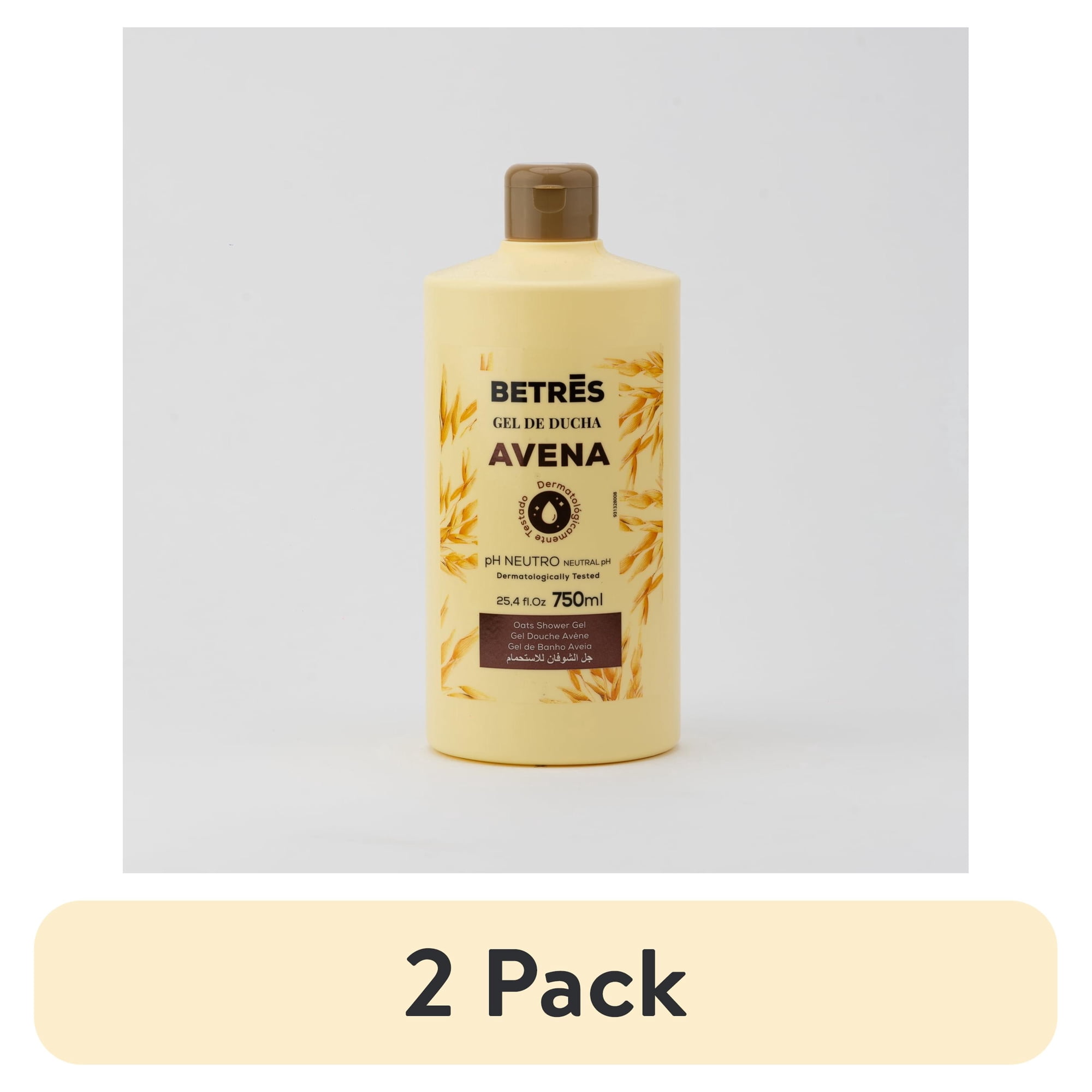 (2 pack) Betres Oatmeal Body Wash Gentle Moisturizing Shower Gel for Sensitive Skin 25.4 fl oz
