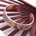 thumbnail image 2 of Brazalete Abierto Zulema 2xRunas Elástico Ancho Cobre Rosa, 2 of 8